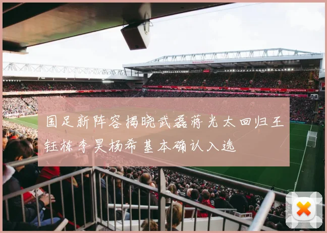 国足新阵容揭晓武磊蒋光太回归王钰栋李昊杨希基本确认入选